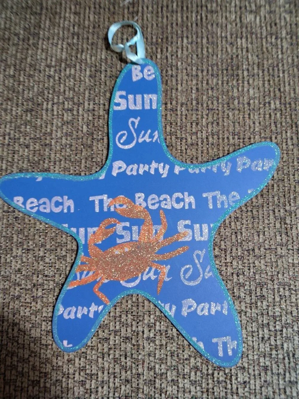 Wood Starfish Beach Relax Sun Party Hanging Sign Door Plaque Decoration